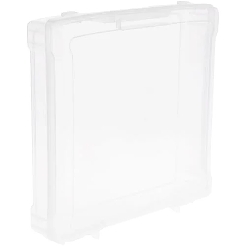 Plastics Scrapbook Storage Supplies Container, 13.25" W x 12.25" D x 2.5" H