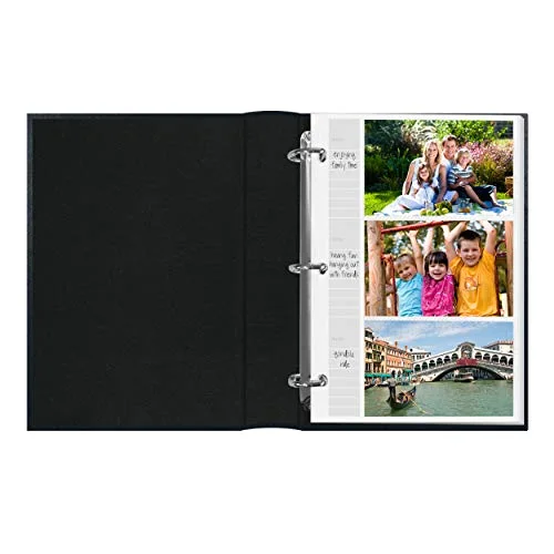 Ring Bound Bonded Leather Album, 204 pockets, Navy Blue, photo 3