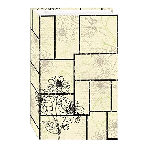 3-Ring Pocket Photo Album, 504 pockets, Floral Panes