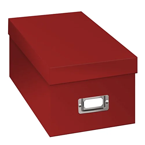 CD and DVD Storage Box, Bright Red