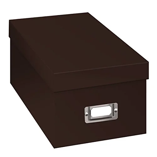 CD and DVD Storage Box, Dark Brown