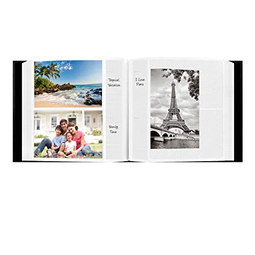 European Bonded Leather Photo Album, 200 pockets, Black, photo 3