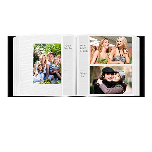 Fabric Frame Cover Photo Album, 200 pockets, Deep Black, photo 4