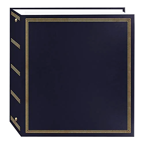 Magnetic 3-Ring Photo Album, 100 pages, Navy Blue