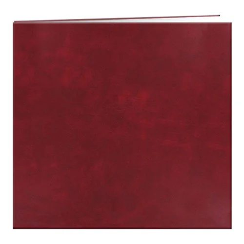 Post-Bound Fabric Frame Memory Book, 12x12, Burgundy, 20 prints
