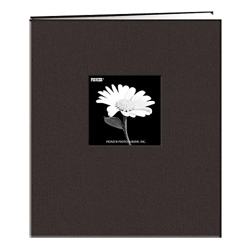 Post-Bound Fabric Frame Memory Book, 8.5x11, Deep Black