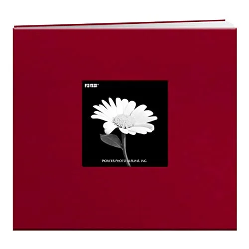 Post-Bound Fabric Frame Memory Book, 8x8, Apple Red