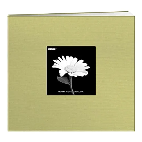 Post-Bound Fabric Frame Memory Book, 8x8, Soft Yellow