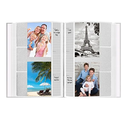 Post-Bound Leatherette Album with Gold Accents, 200 pockets, White, photo 3