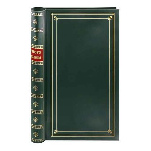 Spiral Bound Bi-Directional Memo Album, 300 pockets, Hunter Green