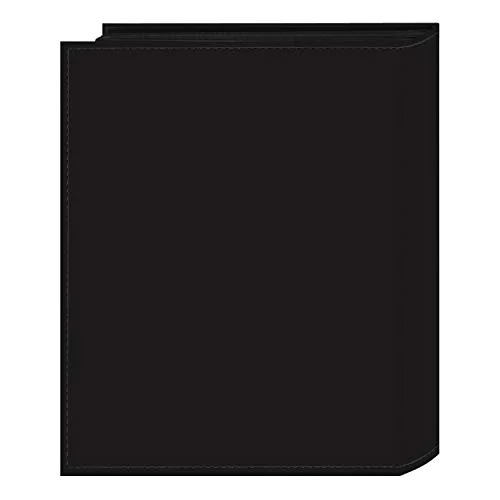 200-Pocket Sewn Leatherette Frame Cover Photo Album, Black, photo 2