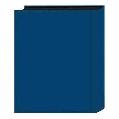 208-Pocket Sewn Leatherette Photo Album with Silvertone Metal I.D. Plate for 4x6 Prints, Bright Blue, photo 2