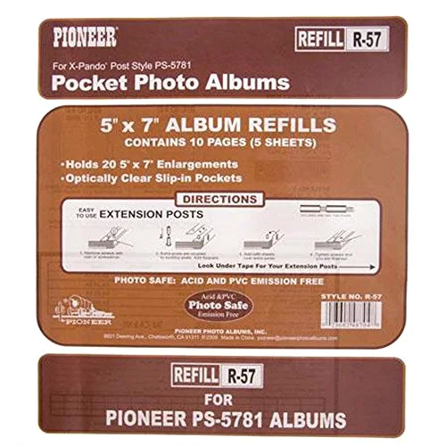 Double 5x7 refill page for your pocket album