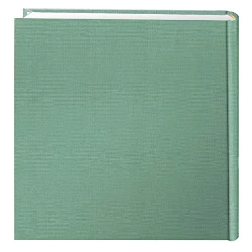 Embroidered Scroll Fabric Frame Cover Photo Album, Brown on Aqua, photo 2