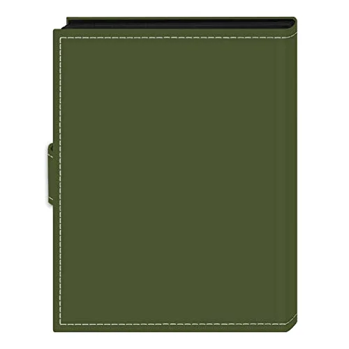 Embroidered Strap Sewn Leatherette Mini Album, 36 pockets, Sage Green (EXP-46/SGF), photo 2