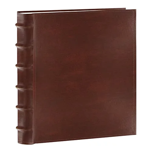 Extra Large Capacity Bonded Leather Album, 500 pockets, Brown