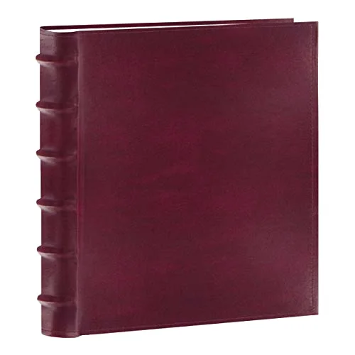 Extra Large Capacity Bonded Leather Album, 500 pockets, Burgundy