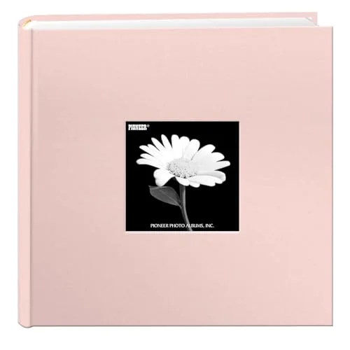 Fabric Frame Cover Photo Album, 200 pockets, Blush Pink