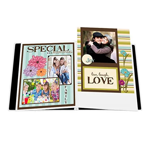 Family Treasures Deluxe 12x15 Memory Book with Fabric Cover, Snow, photo 4