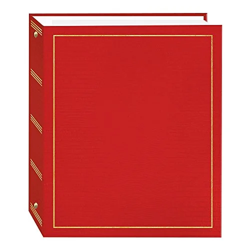 Magnetic Self-Stick 3-Ring Album, 100 pages, Red