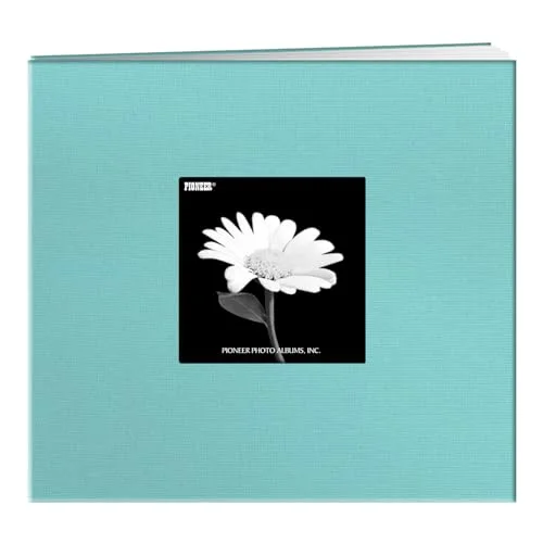 Post-Bound Fabric Frame Memory Book, 8x8, Crystal Blue