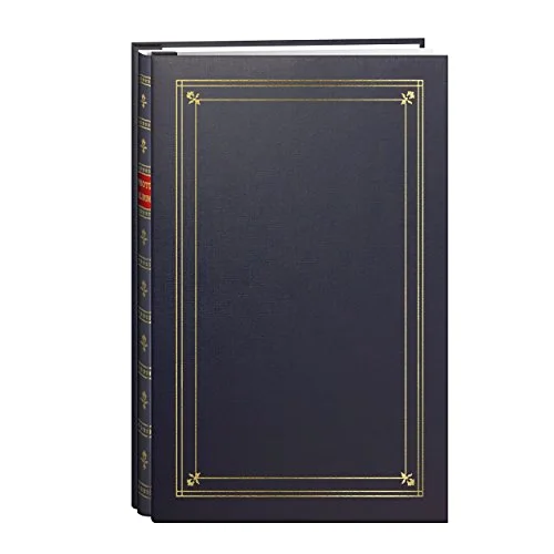 Post-Bound Leatherette Album with Gold Accents, 200 pockets, Bay Blue