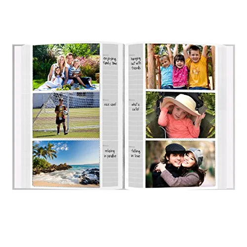 Post-Bound Leatherette Album with Gold Accents, 200 pockets, White, photo 2