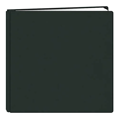 12x12 Family Treasures Deluxe Fabric Postbound Memorybook, Green, 20 prints