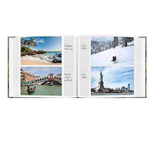 200-Pocket Photo Album with Printed Travel Design Cover, Globes 4x6, photo 3