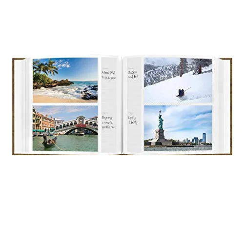 200-Pocket Photo Album with Printed Travel Design Cover, World Maps, 4x6, photo 4
