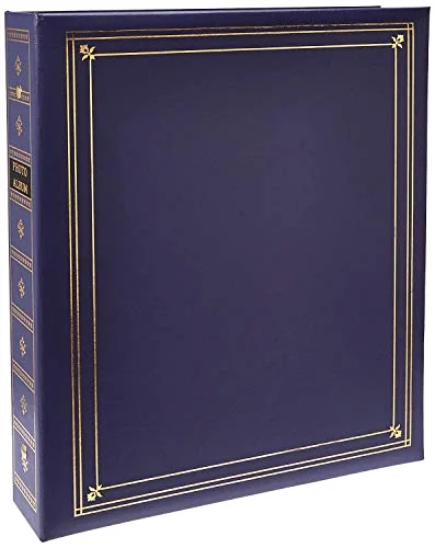 3-Ring Leatherette Album with Gold Accents, 5x7, Bay Blue
