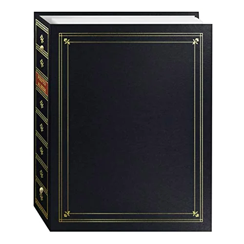 3-Ring Leatherette Album with Gold Accents, 5x7, Navy Blue