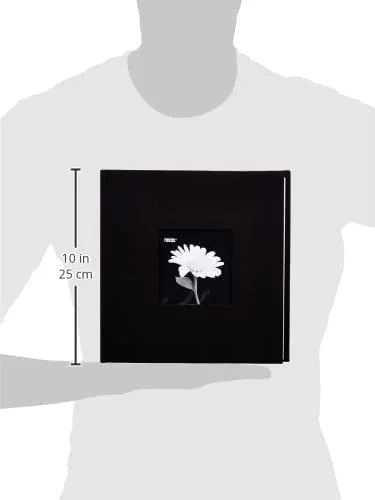 Fabric Frame Cover Photo Album, 200 pockets, Deep Black, photo 3