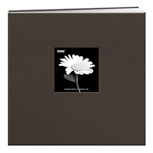 Fabric Frame Post Bound Album 12x12, Warm Mocha