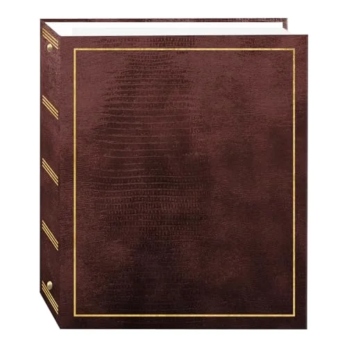 Magnetic Self-Stick 3-Ring Album, 100 pages, Brown
