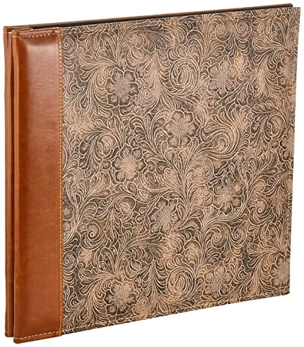 Post-Bound Fabric Frame Memory Book, 12x12, Tan