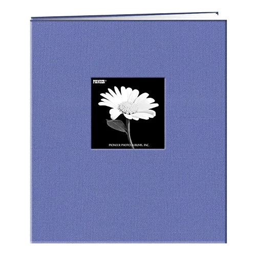 Post-Bound Fabric Frame Memory Book, 8.5x11, Sky Blue