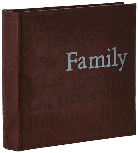 10004163 Family Text Design Sewn Faux Suede Cover Album, Multicolor, photo 2