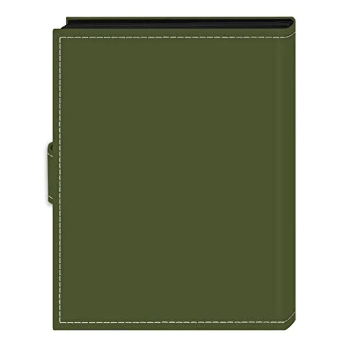 Embroidered Strap Sewn Leatherette Mini Album, 36 pockets, Sage Green (EXP-46/SGP), photo 2