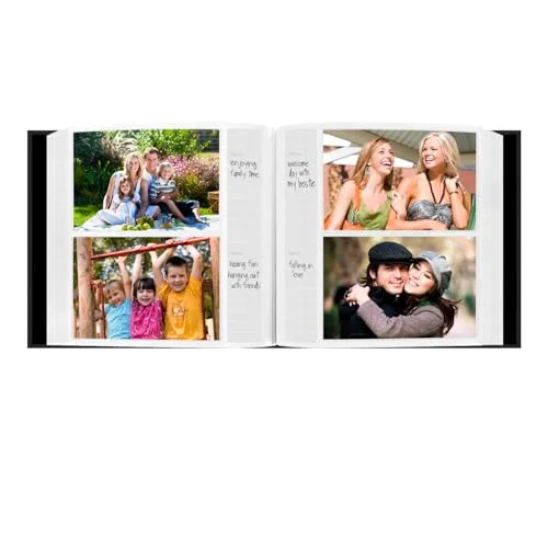 Fabric Frame Cover Photo Album, 200 pockets, Deep Black, photo 5