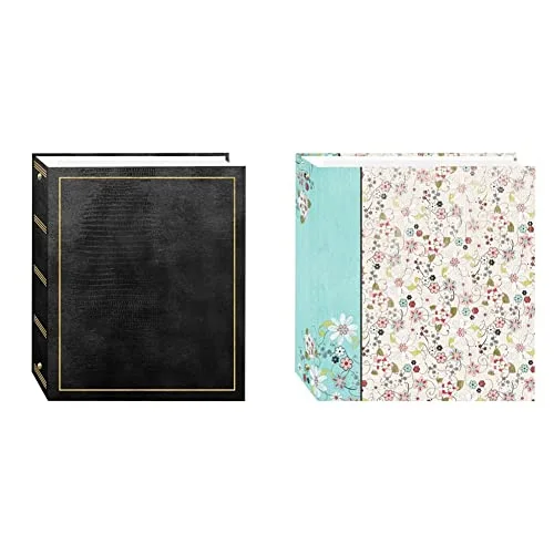 Magnetic Self-Stick and Pioneer Photo Albums with 100 Fast-Stick Magnetic Pages, 3-Ring Binding, Multiple Sizes