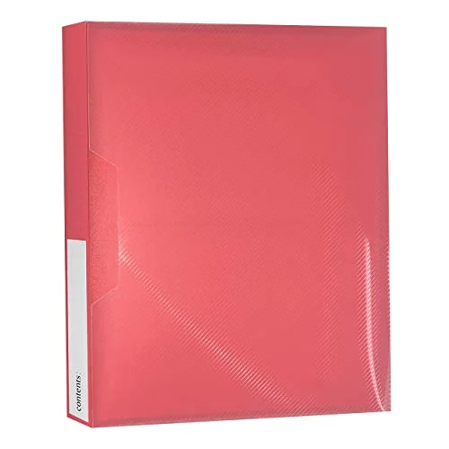 Poly Cover Space Saver Album, 72 pockets, Red, 72 prints