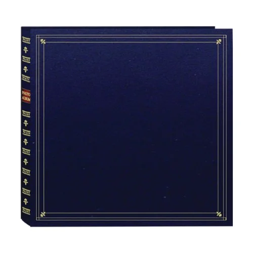 Post-Bound Pocket Photo Album, 300 pockets, 3.5x5, Clear,Blue