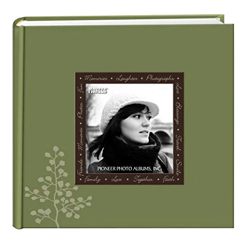 Printed Cover Pocket Photo Album, 200 pockets, Green (EV-246FLE)