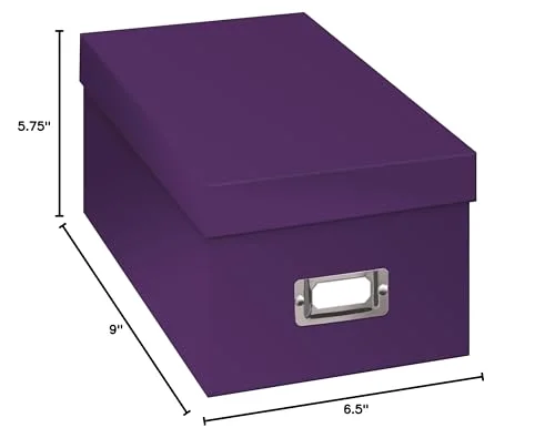 CD and DVD Storage Box, Bright Purple, photo 3