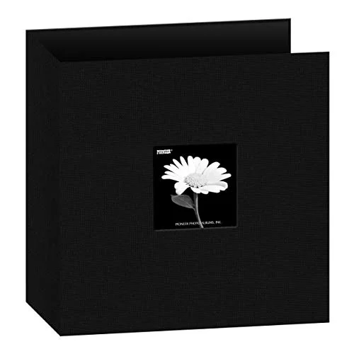 Fabric Frame 3-Ring Binder Album, 8.5x11, Deep Black