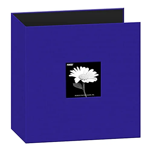 Fabric Frame 3-Ring Binder Album, 8.5x11, Blue