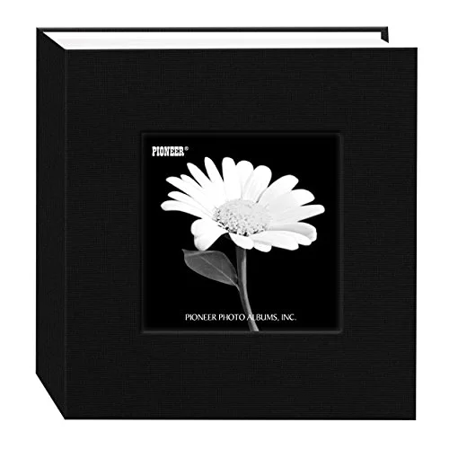 Fabric Frame Cover Photo Album, 100 pockets, ['Deep Black']