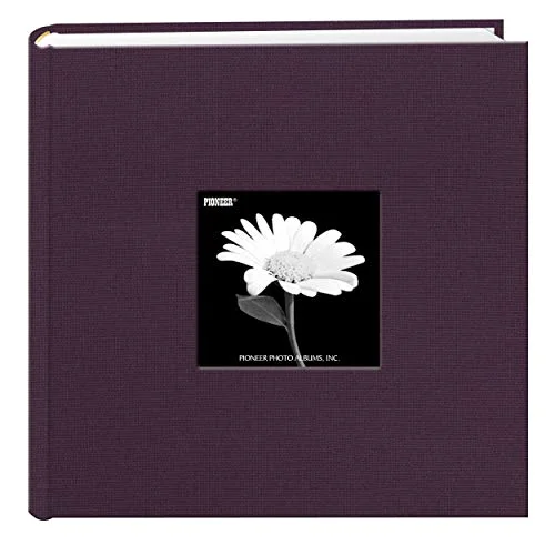Fabric Frame Cover Photo Album, 200 pockets, Wildberry Purple