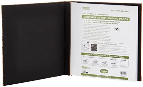 Post-Bound Fabric Frame Memory Book, 12x12, Tan, photo 3